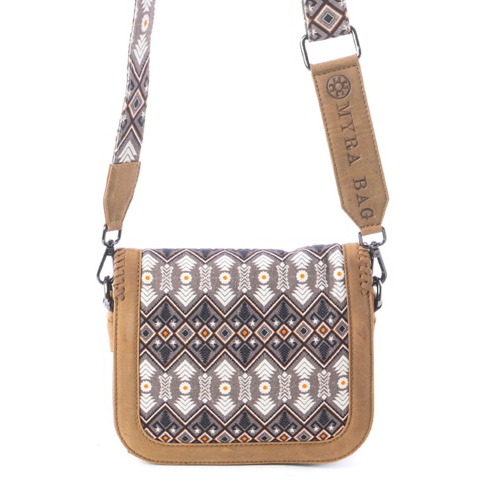 Sac bandoulière Nuevas Mosaic en Marron Désert