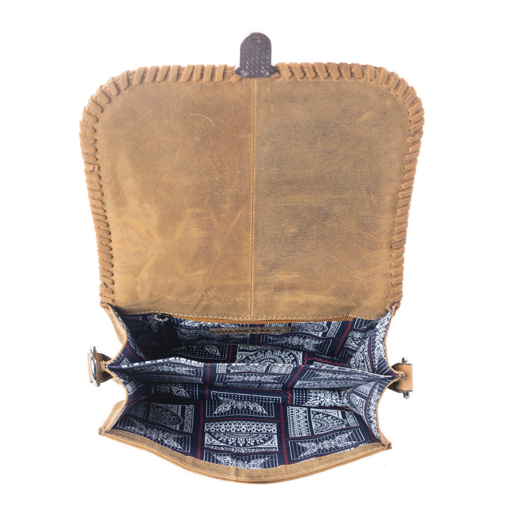 Sac bandoulière Nuevas Mosaic en Marron Désert