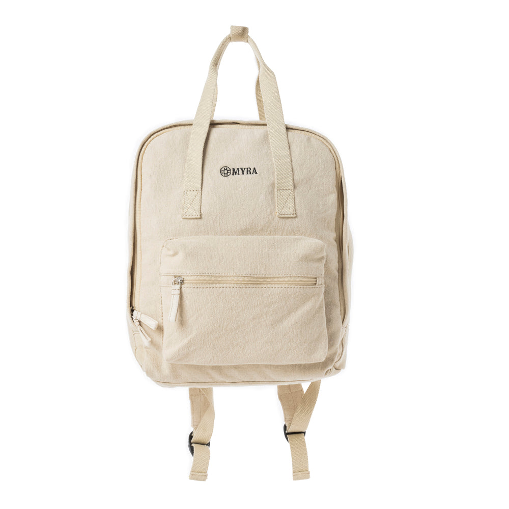 Sac à dos en toile Pioneer Trek de couleur beige