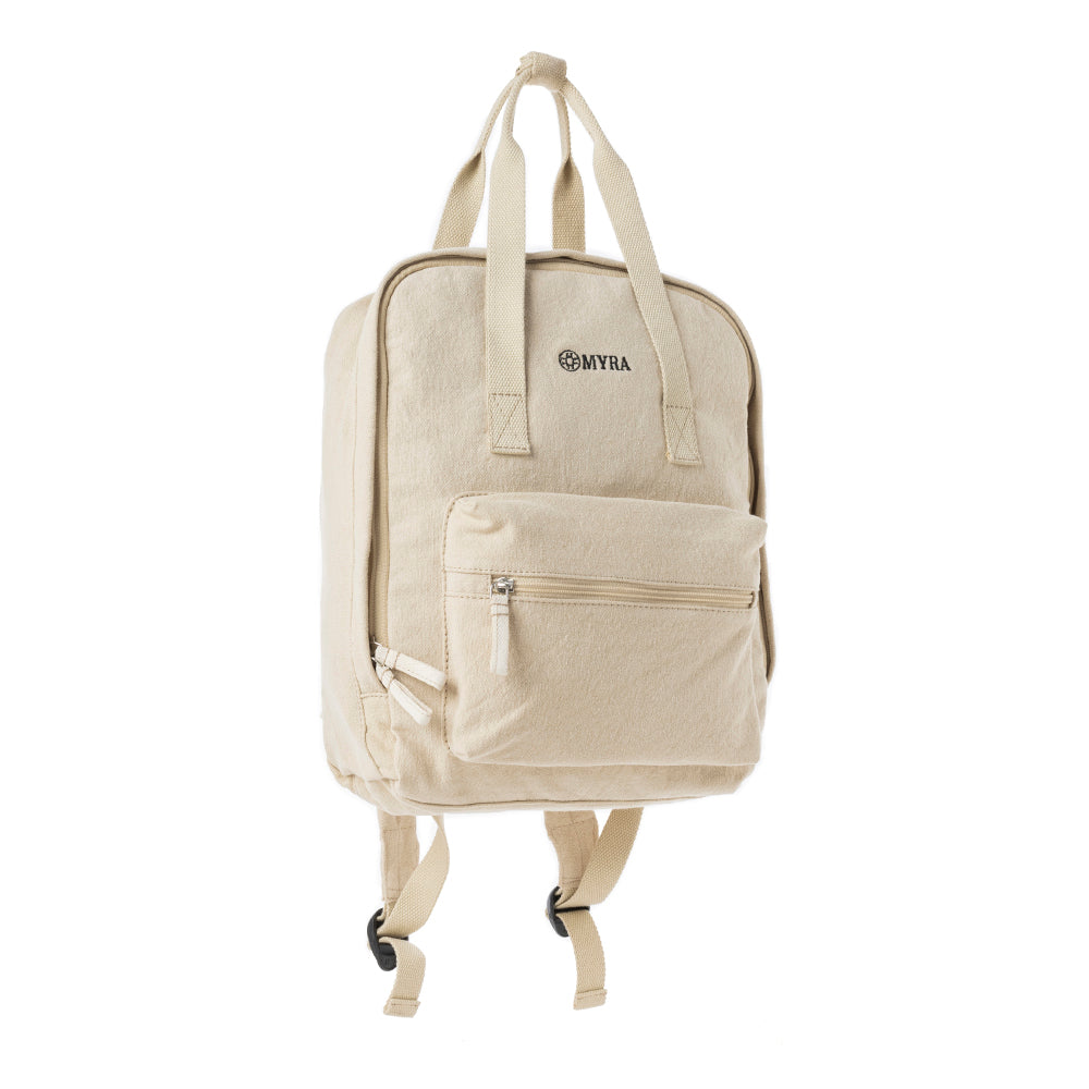 Sac à dos en toile Pioneer Trek de couleur beige