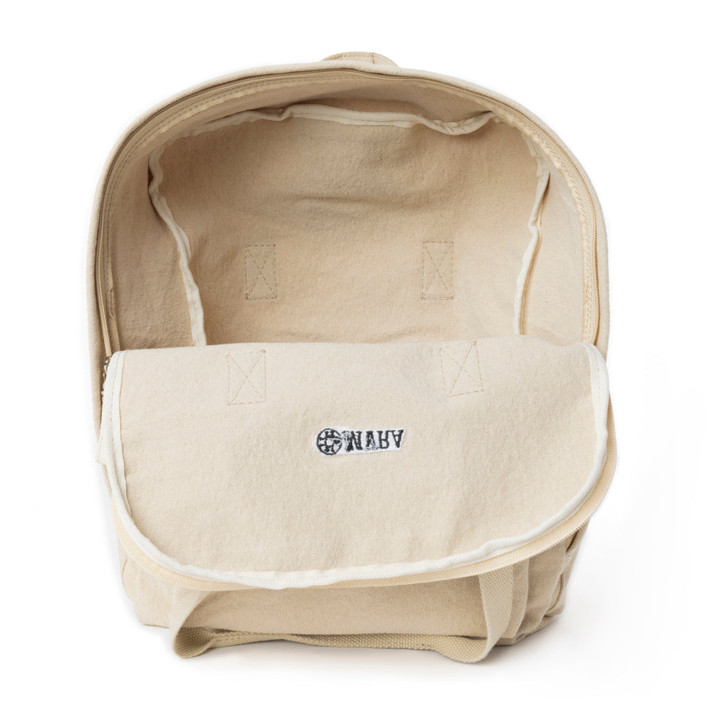 Sac à dos en toile Pioneer Trek de couleur beige