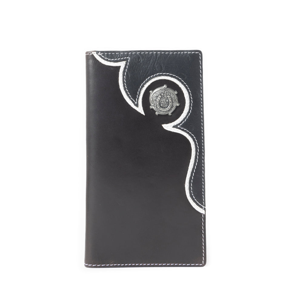 Portefeuille en cuir Blacksmith’s Mark en noir onyx