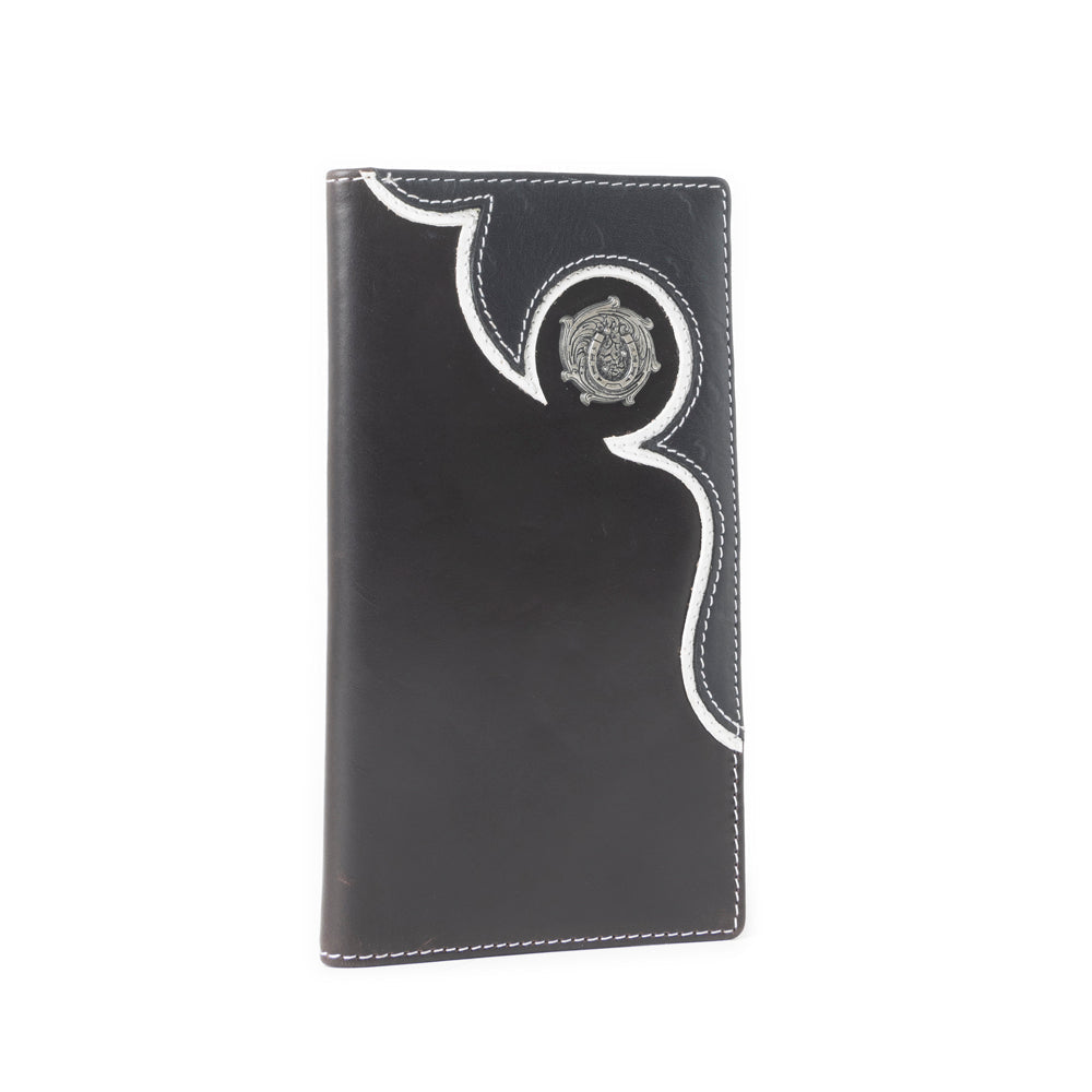 Portefeuille en cuir Blacksmith’s Mark en noir onyx