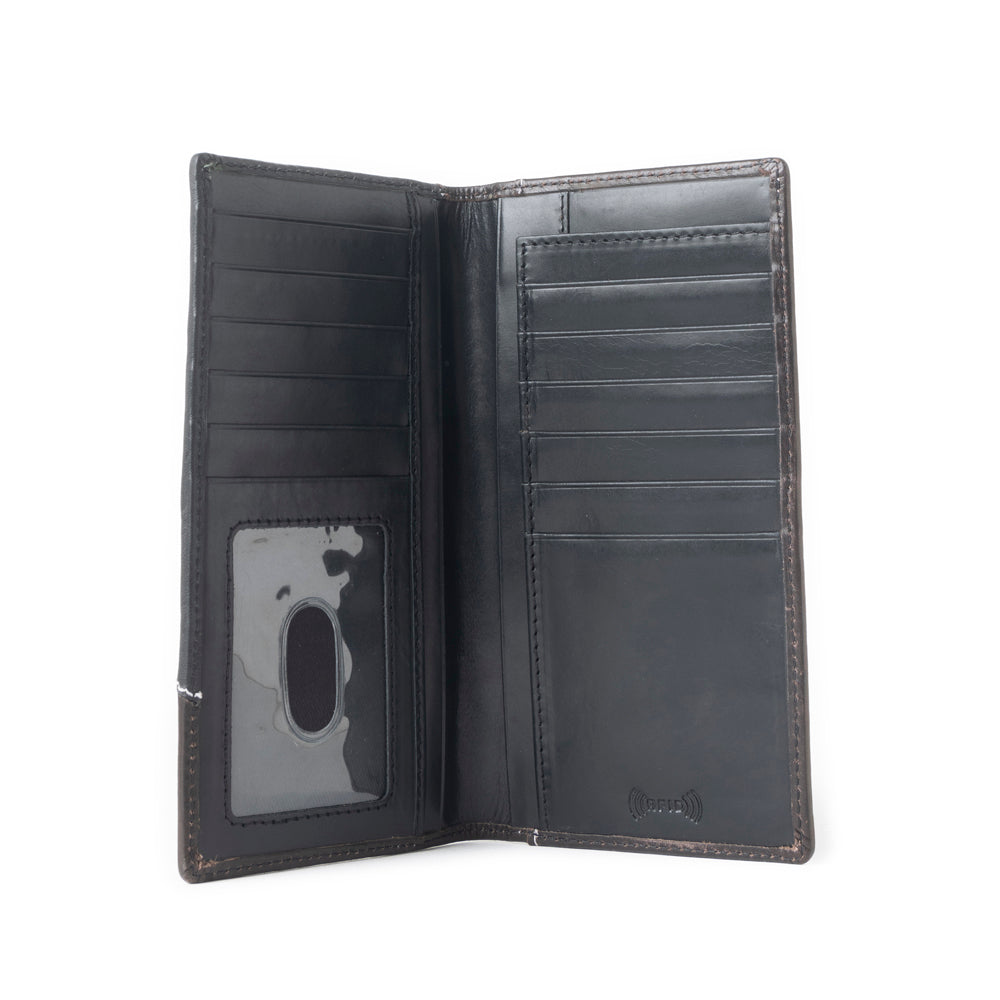 Portefeuille en cuir Blacksmith’s Mark en noir onyx