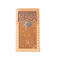 Portefeuille en cuir repoussé Silvermark, couleur tan doré