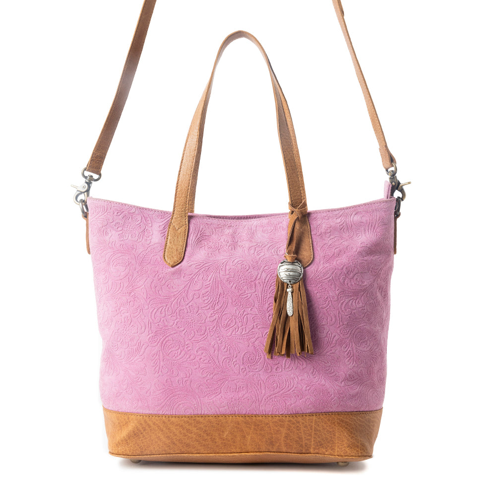 Sac en cuir Amber Dune rose
