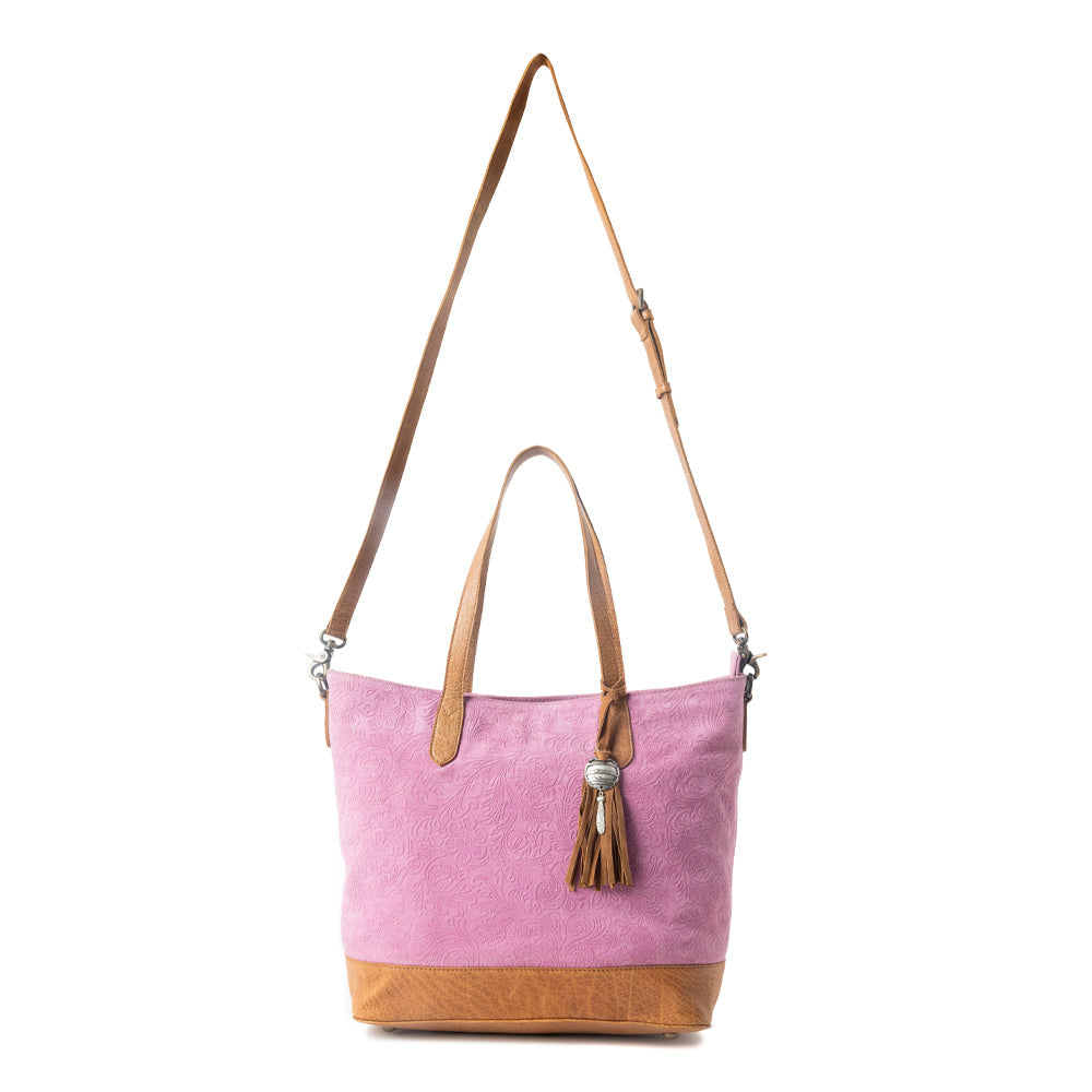 Sac en cuir Amber Dune rose