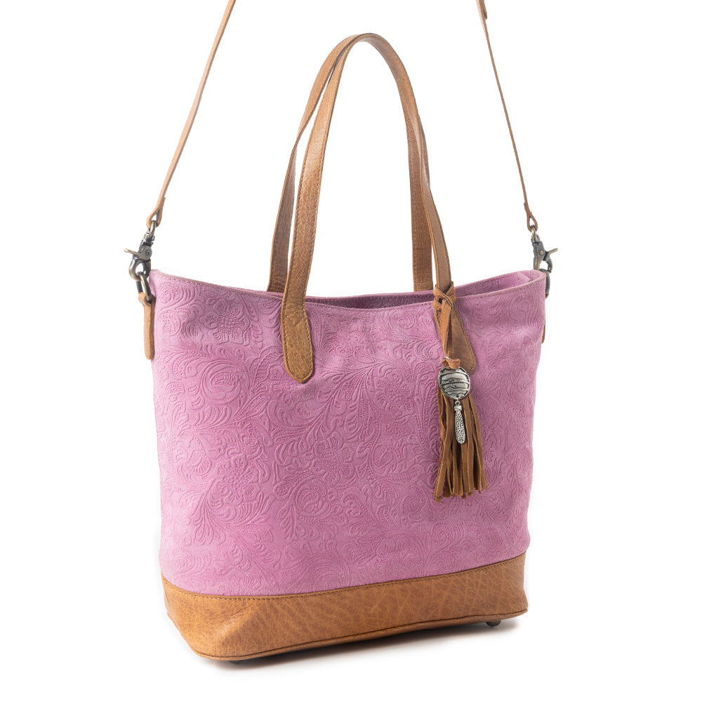 Sac en cuir Amber Dune rose