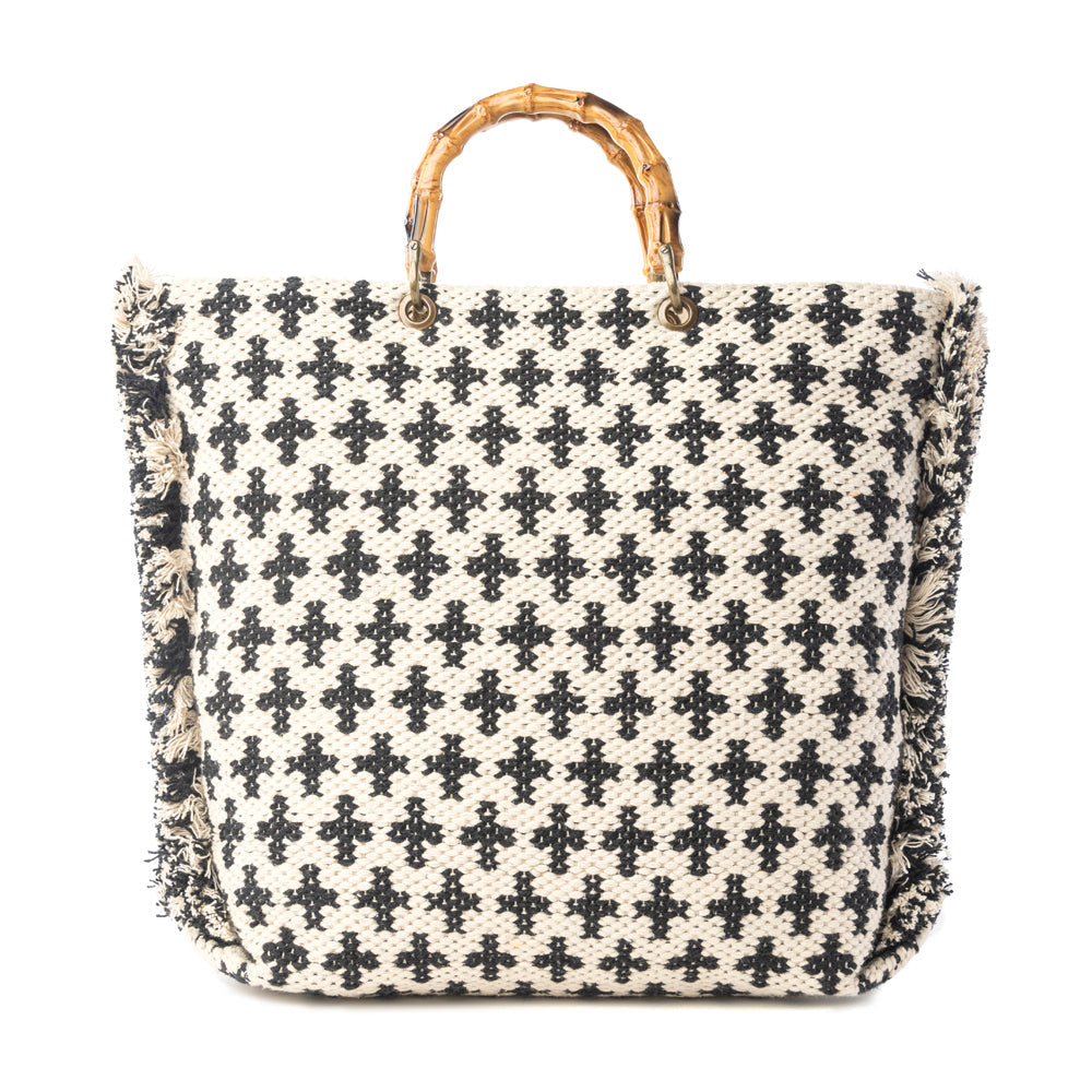 Sac fourre-tout Myra Starlit Loom brodé main Twilight Sand