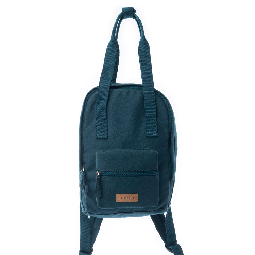Sac à dos en coton bleu marine Myra Summit