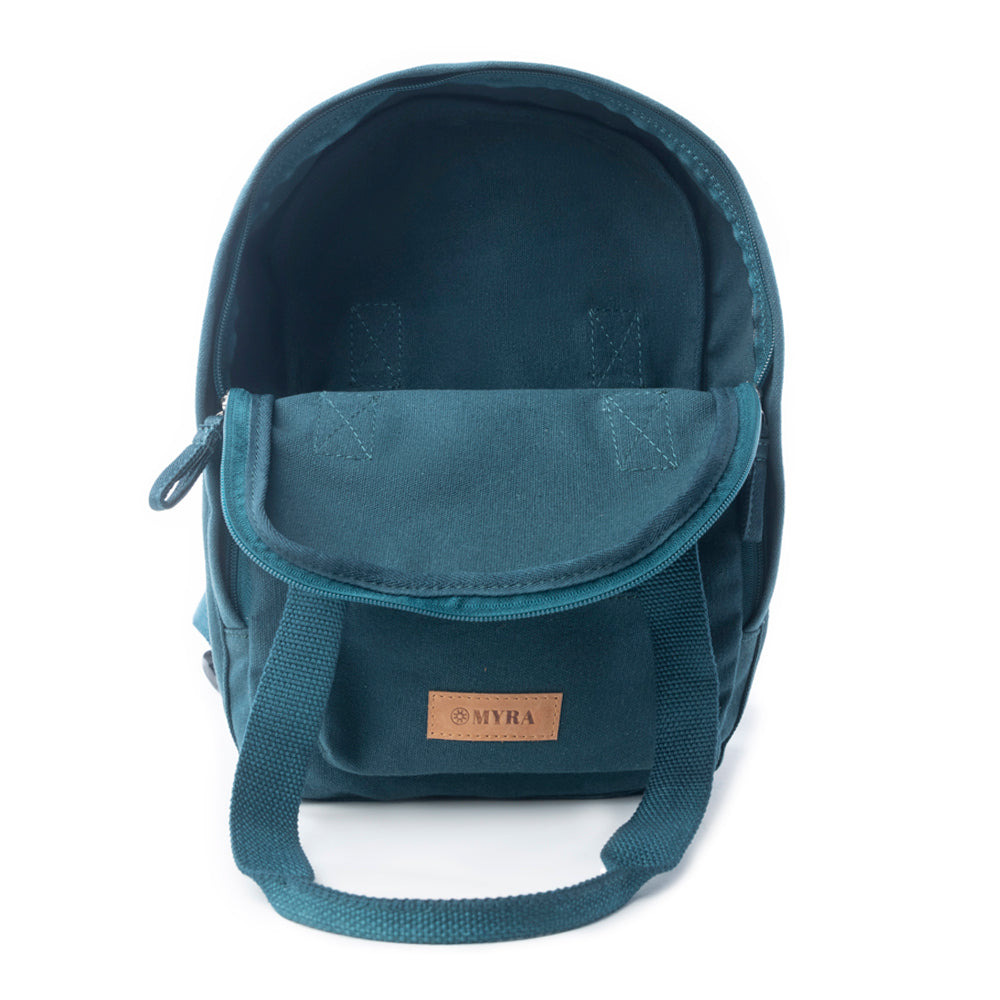 Sac à dos en coton bleu marine Myra Summit