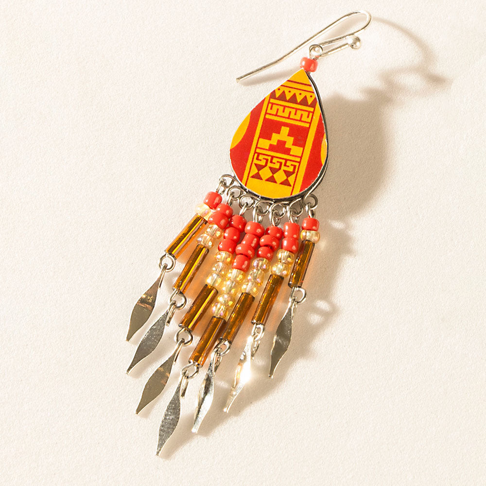 Boucles d'oreilles Ember Santa Fe, couleur orange piment