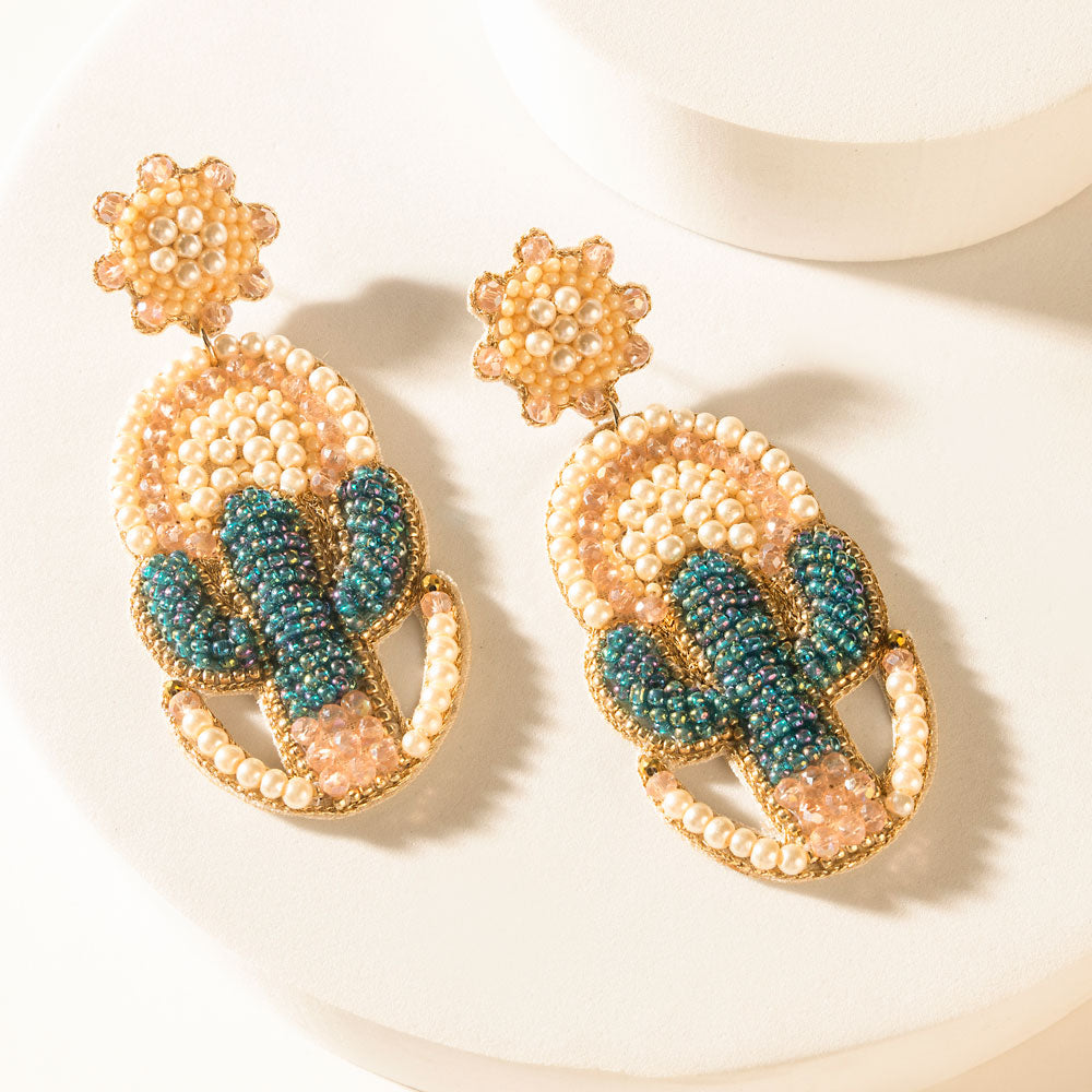 Boucles d'oreilles El Paso Glow en perle dorée