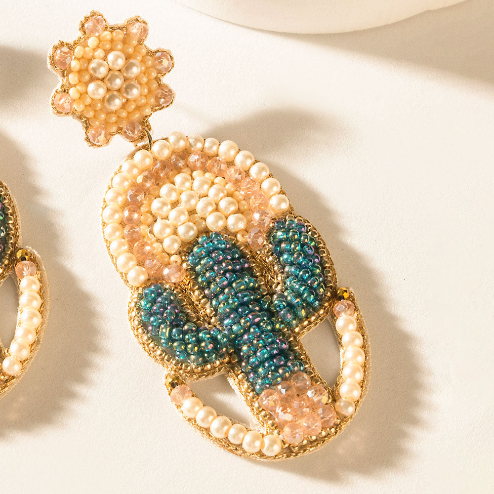 Boucles d'oreilles El Paso Glow en perle dorée