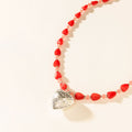 Collier cœur Rosita Trail rouge cramoisi