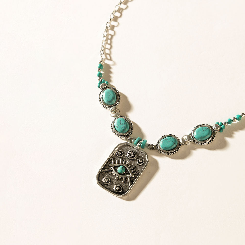 Collier Éclipse El Paso en Turquoise Ensoleillée