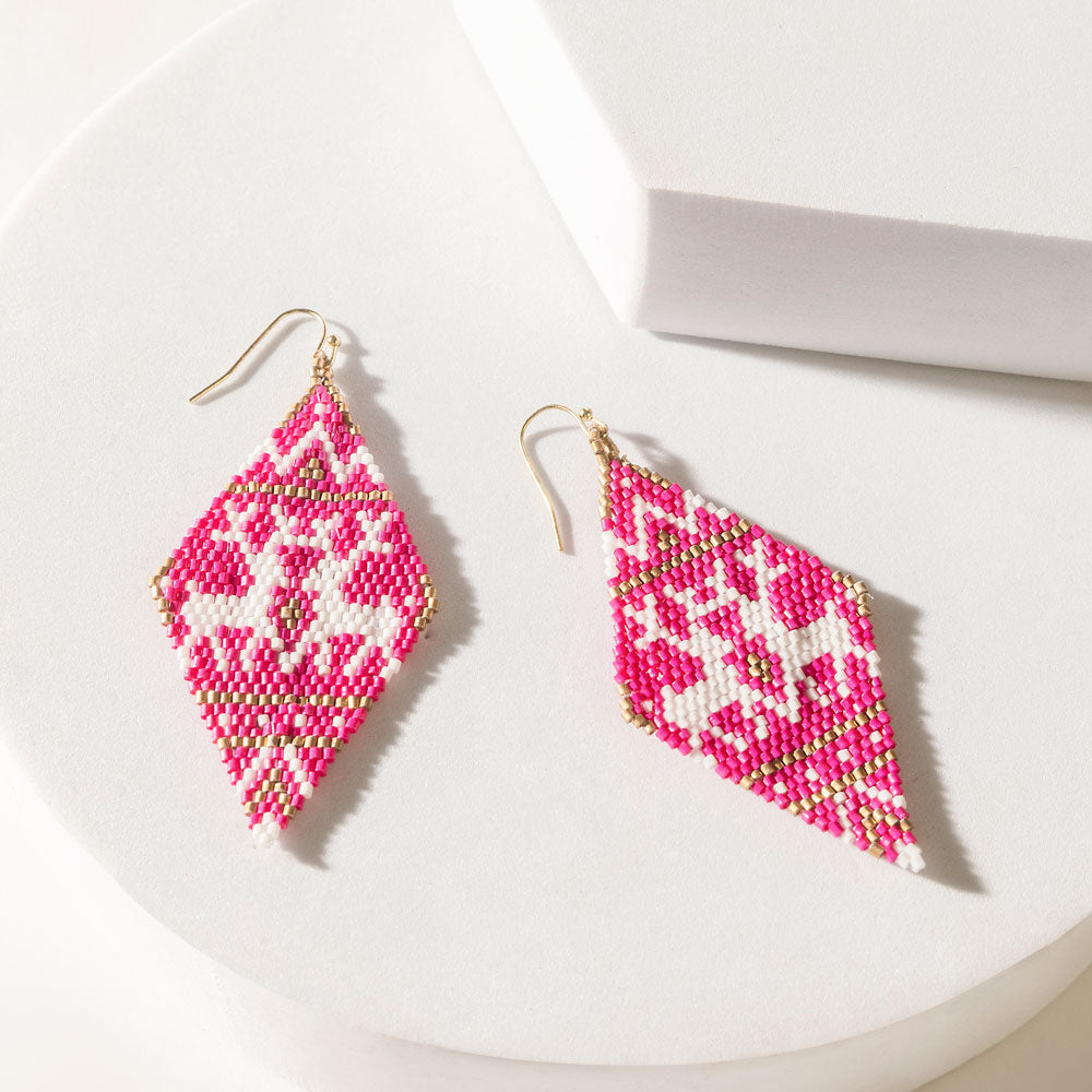 Boucles d'oreilles Rosa Prairie Rose poudré