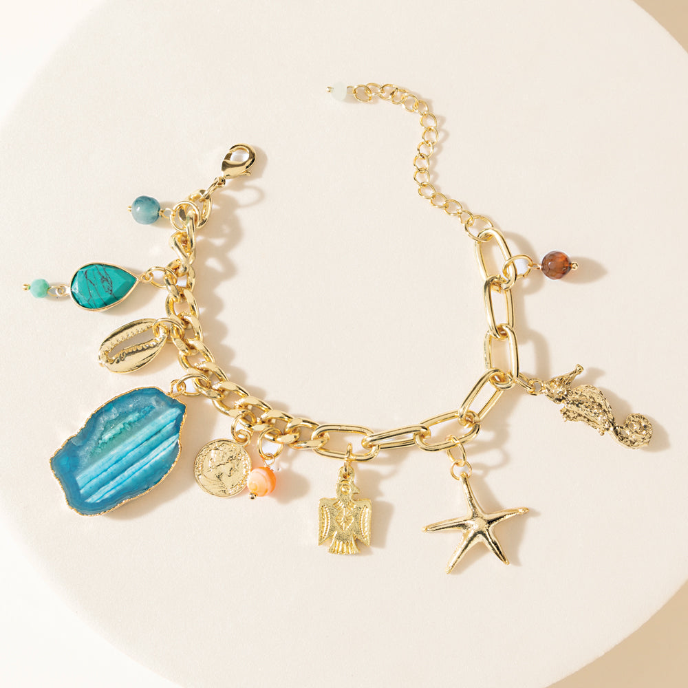 Bracelet Myra Stella au bord de la mer en ambre corail