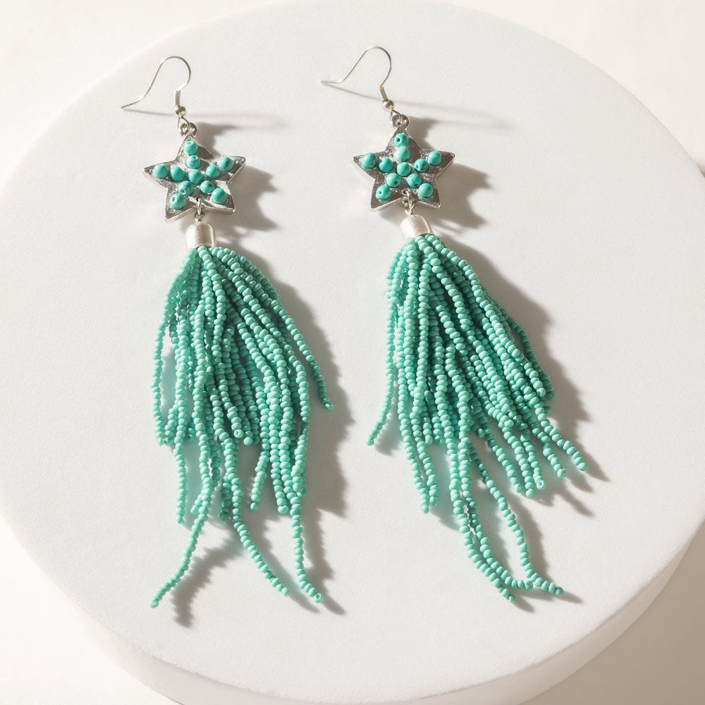 Boucles d'oreilles Skyfall Nova Turquoise Scintillant