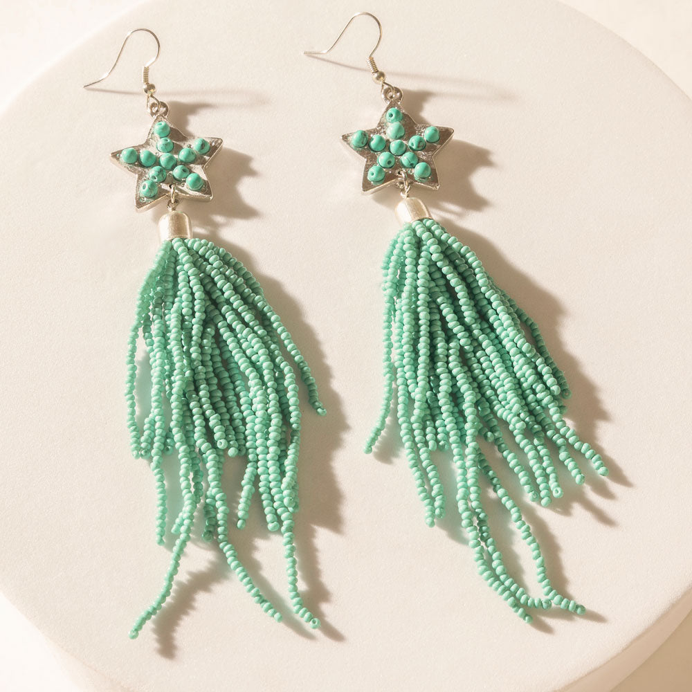 Boucles d'oreilles Skyfall Nova Turquoise Scintillant