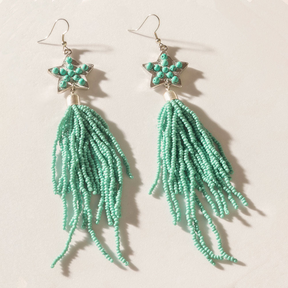 Boucles d'oreilles Skyfall Nova Turquoise Scintillant