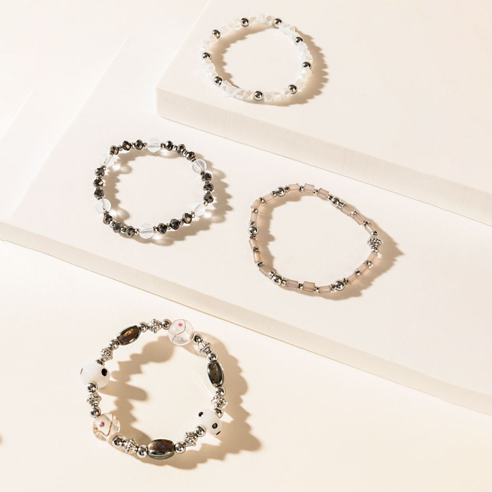 Bracelet Aura Cendrée Gris Givré