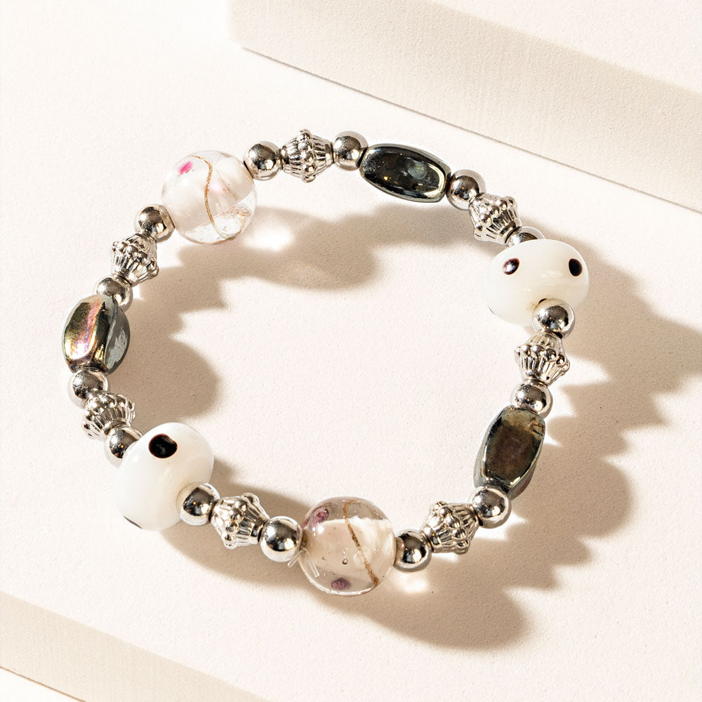 Bracelet Aura Cendrée Gris Givré