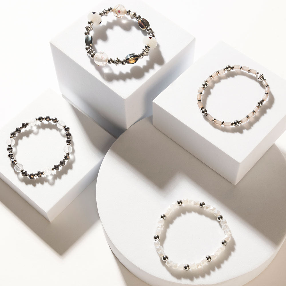 Bracelet Aura Cendrée Gris Givré