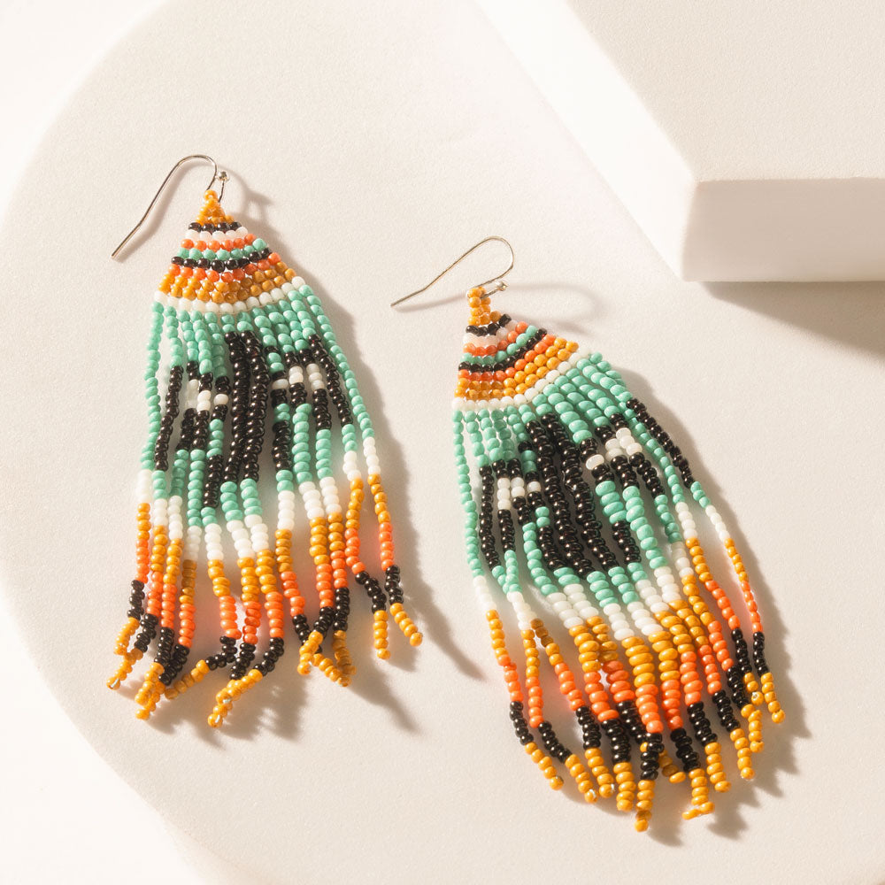 Boucles d'oreilles Myra L'Aigle qui parle sarcelle ensoleillé