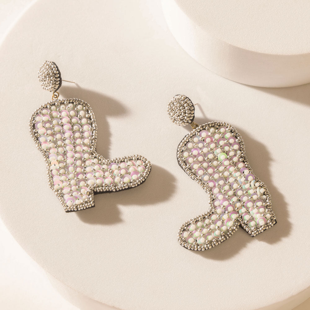 Boucles d'oreilles Myra Starlight Rodeo Blanc Perle