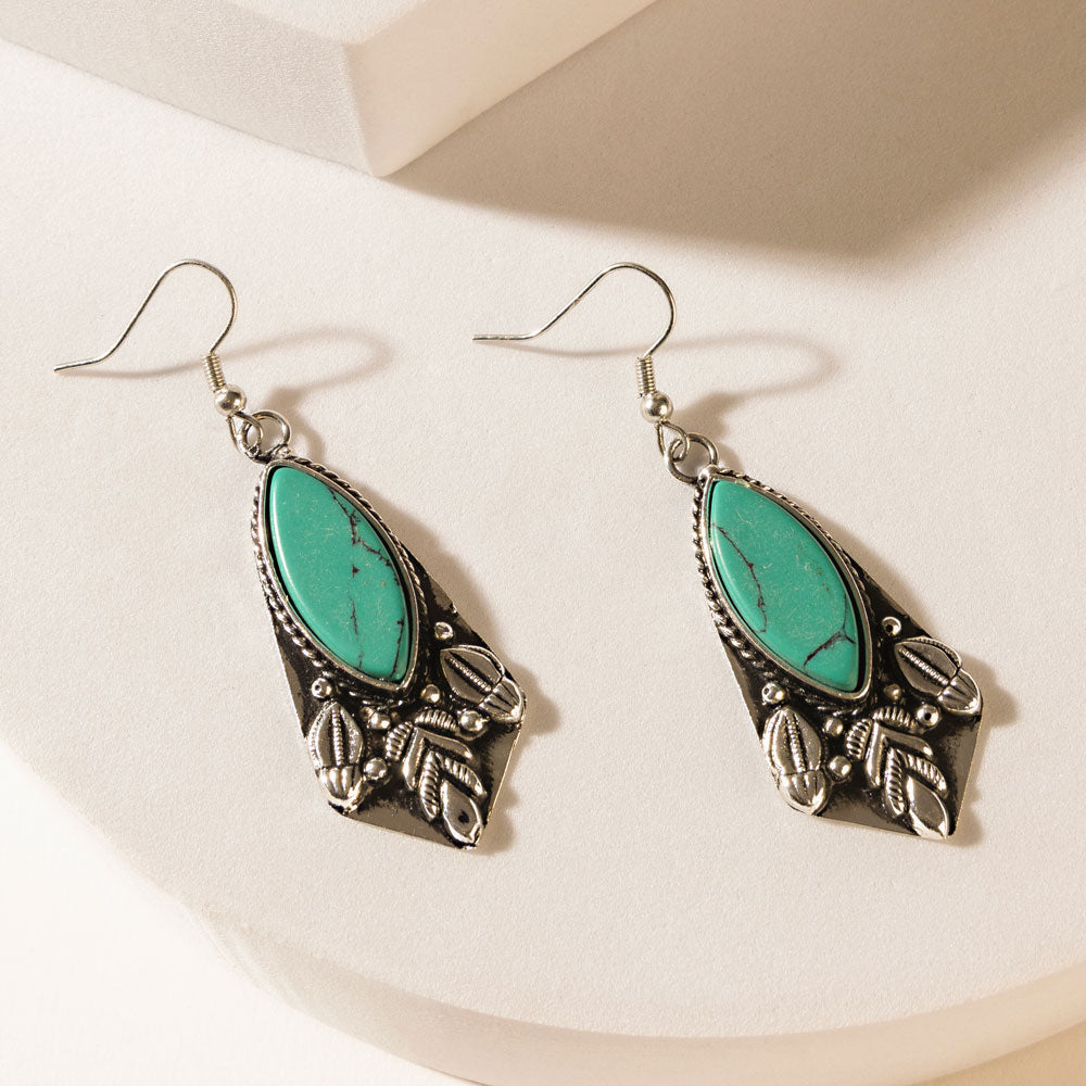 Boucles d'oreilles Myra Prairie Armor en Saddle Teal