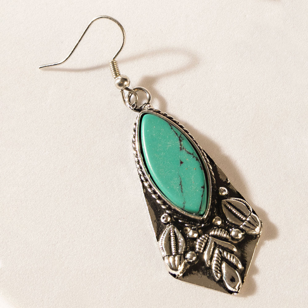 Boucles d'oreilles Myra Prairie Armor en Saddle Teal