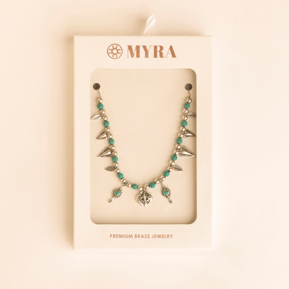 Collier Myra Feather Song bleu nomade