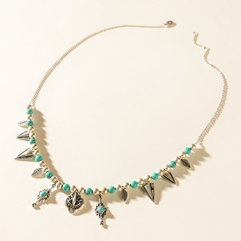 Collier Myra Feather Song bleu nomade