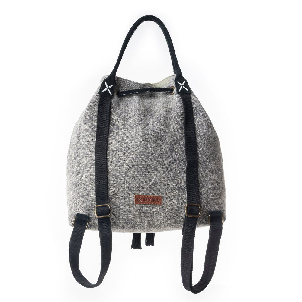 Myra Sel de Mer Bucket Backpack gris vieilli