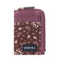 Porte-cartes en cuir Myra Red Rock Bloom prune rousse