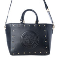 Sac fourre-tout en cuir clouté et estampé Yellowstone Valley Soul couleur cendré