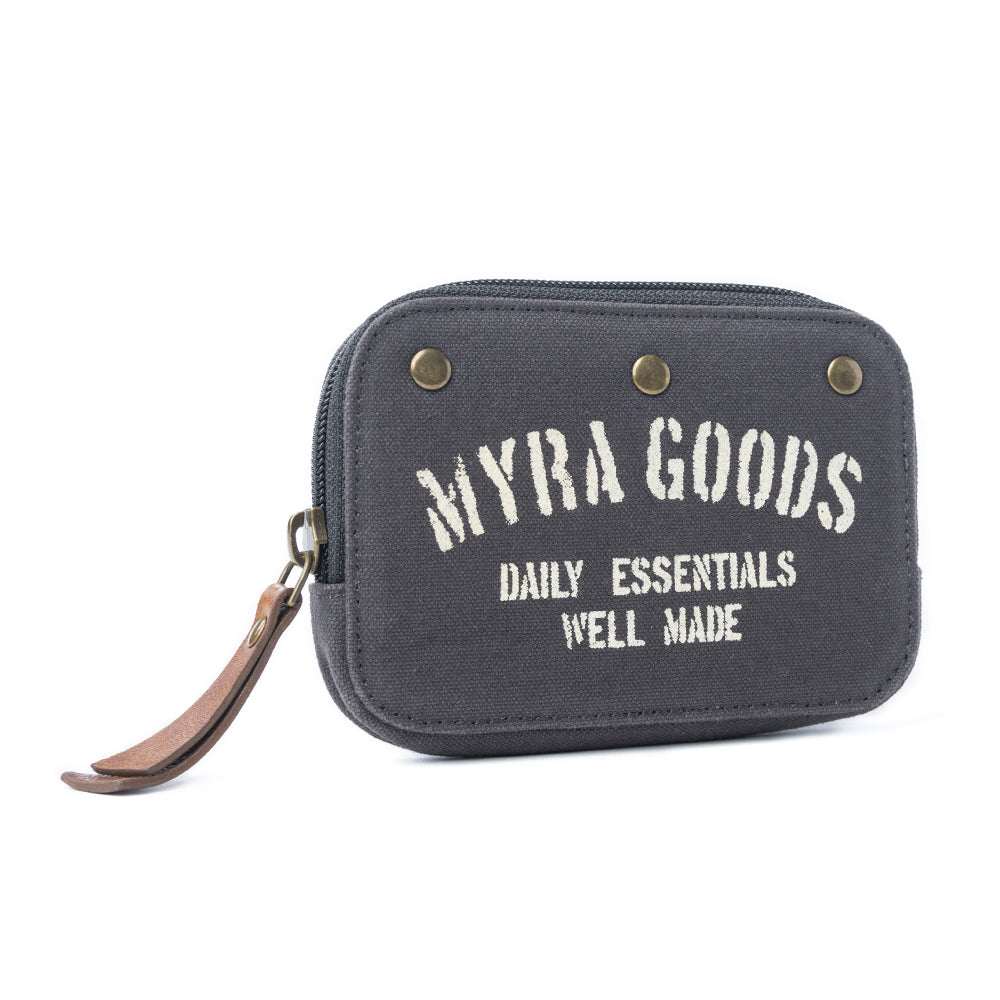 Portefeuille Myra Goods Raven Night en gris cendré