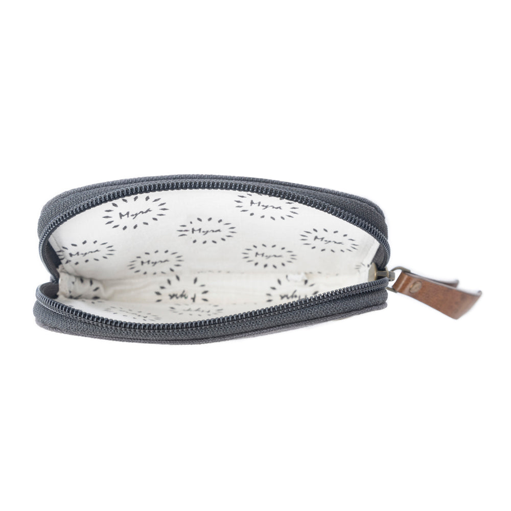 Portefeuille Myra Goods Raven Night en gris cendré
