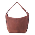 Sac à bandoulière en cuir suédé Myra Paradise Valley marron auburn