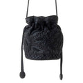 Sac seau Western Myra Honey Vine pour femme en noir avec détails brodés