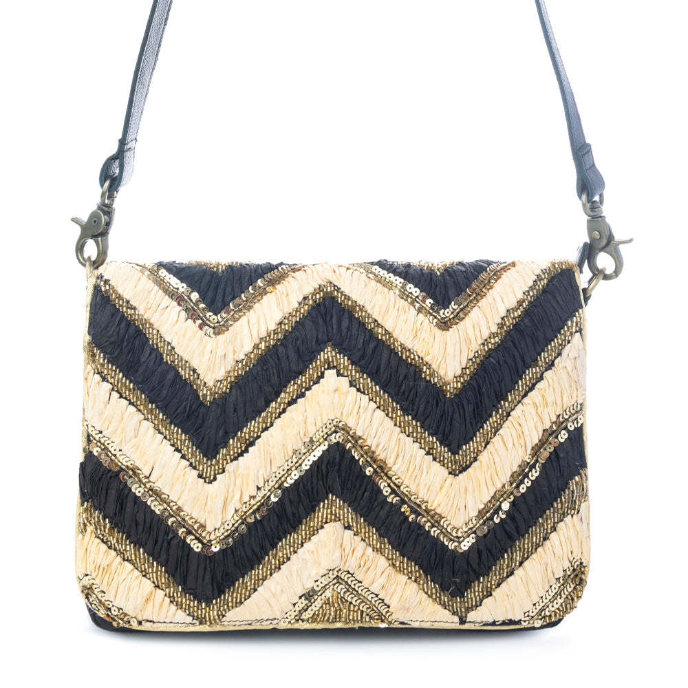 Sac bandoulière Myra Velvet Ember en Golden Shadow