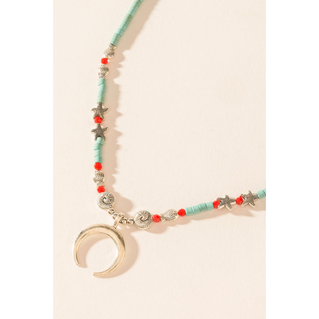 Collier Myra Red River en bleu lunaire