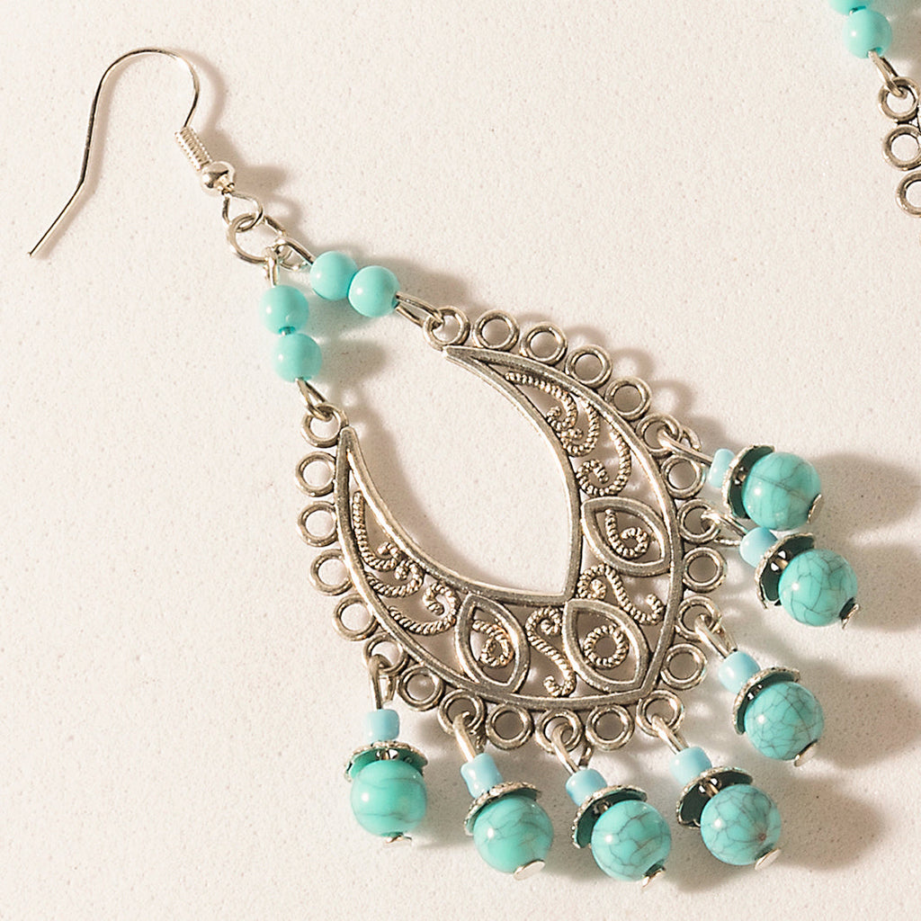 Boucles d'oreilles Myra Blue River Song dans le ciel navajo