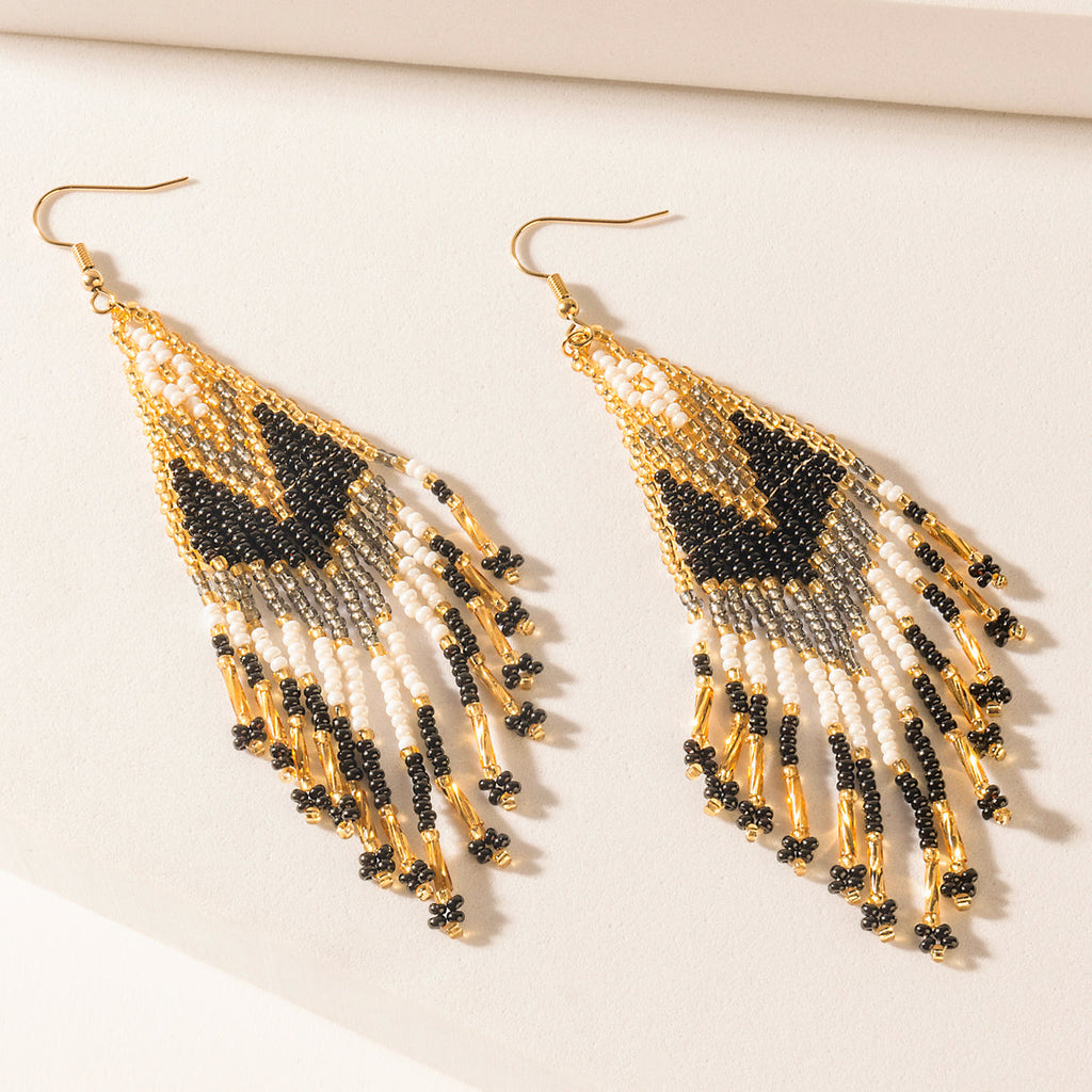 Boucles d'oreilles Myra Rodeo Rhythm Ivoire Ambre
