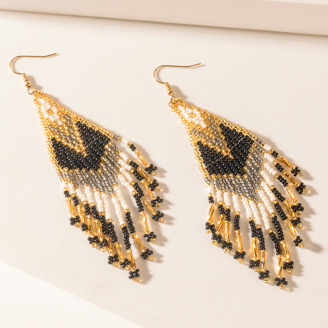 Boucles d'oreilles Myra Rodeo Rhythm Ivoire Ambre