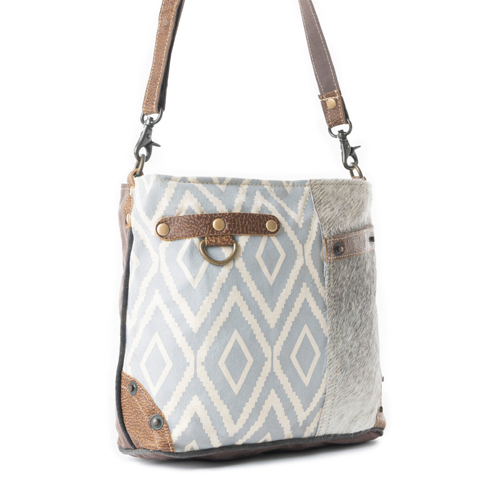 Sac bandoulière à poche latérale délavée