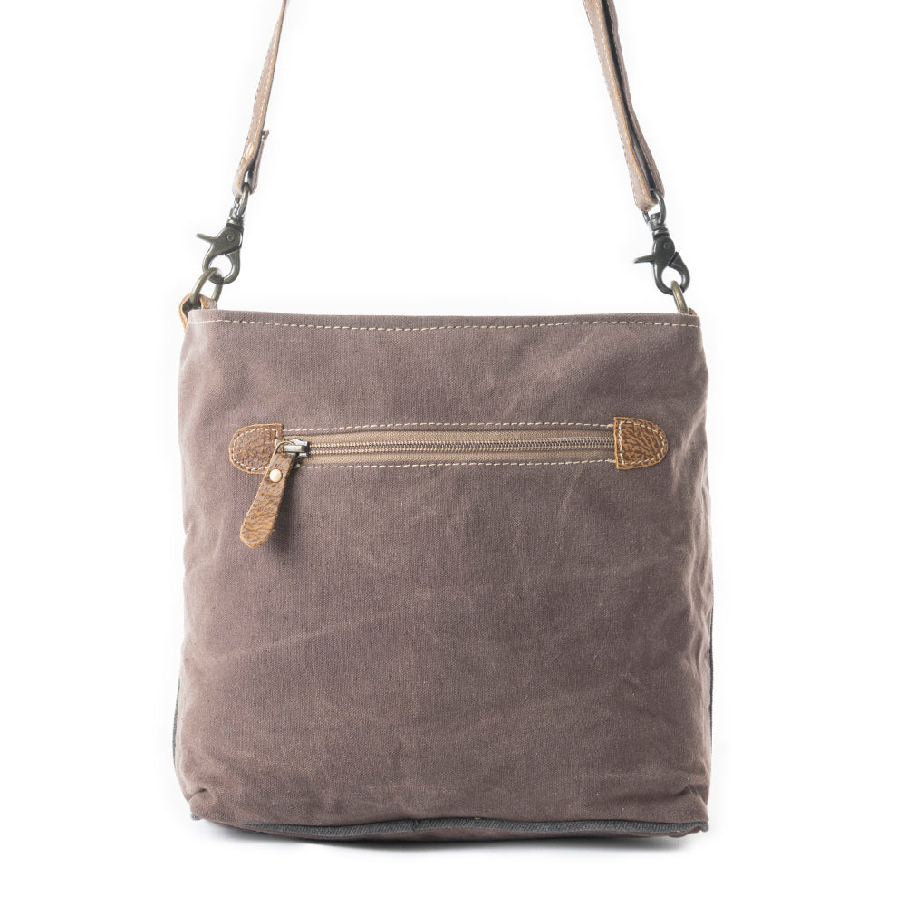 Sac bandoulière à poche latérale délavée