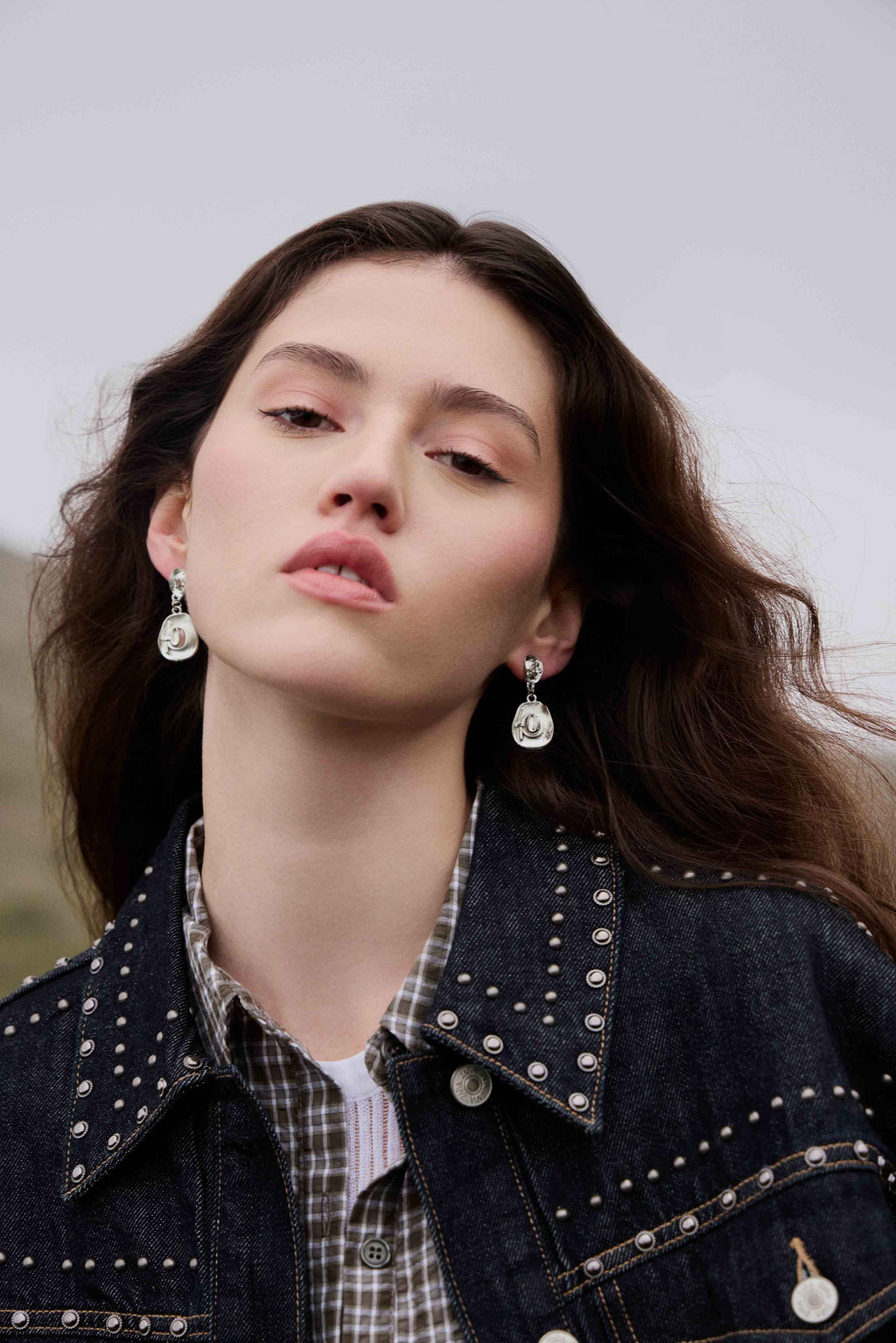 Boucles d'oreilles Myra Prairie Moon en acier Desert