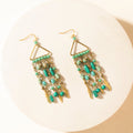 Boucles d'oreilles perlées Myra Rio Grande en bleu sarcelle vif